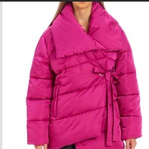 Avec Les Filles Pink Puffer Jacket